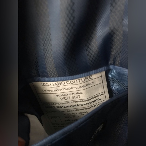 Gulliano Couture Wool 3-Piece Suit Brand New With Tag - Picture 12 of 15